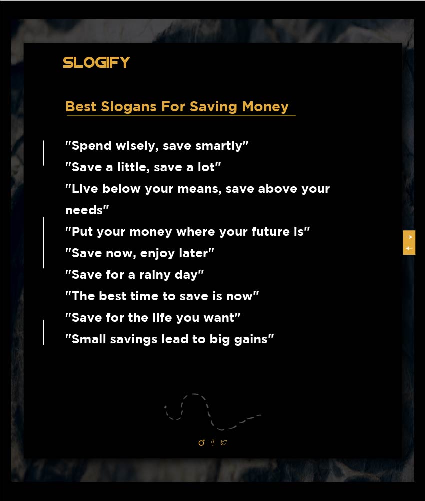 Slogan about saving money in bank