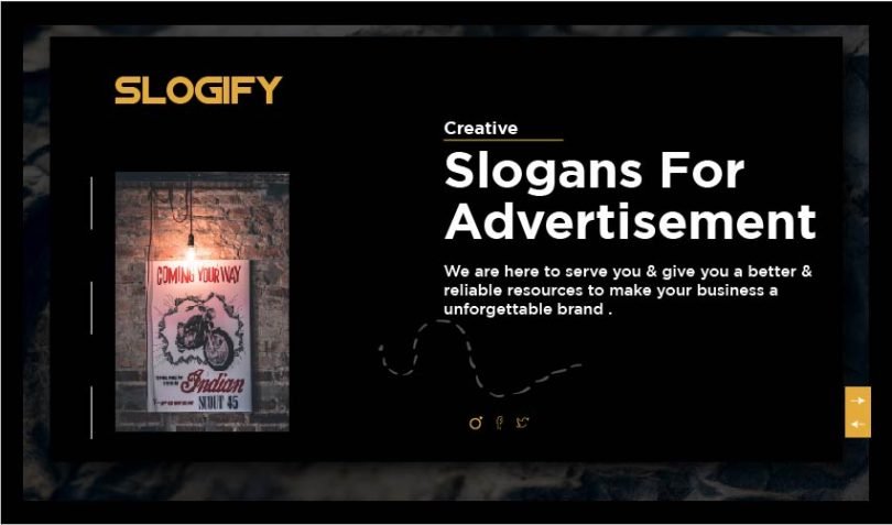 Slogan for Advertisement