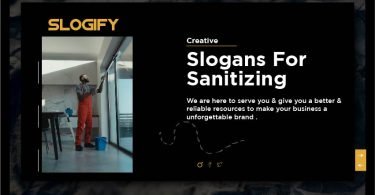 Slogan for Cleaning and Sanitizing