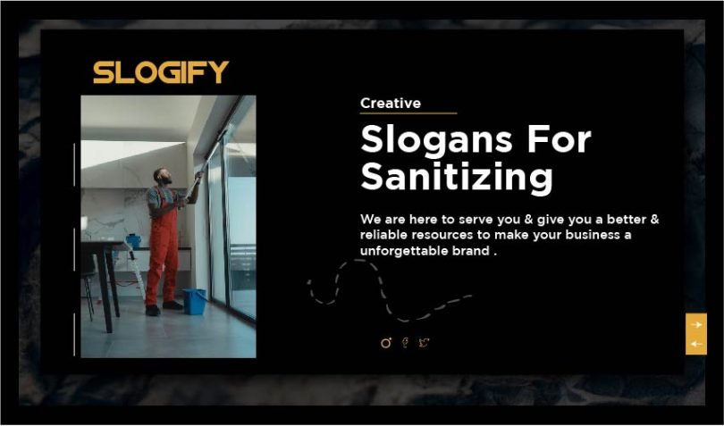 Slogan for Cleaning and Sanitizing