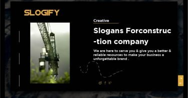 Slogan for Construction Company