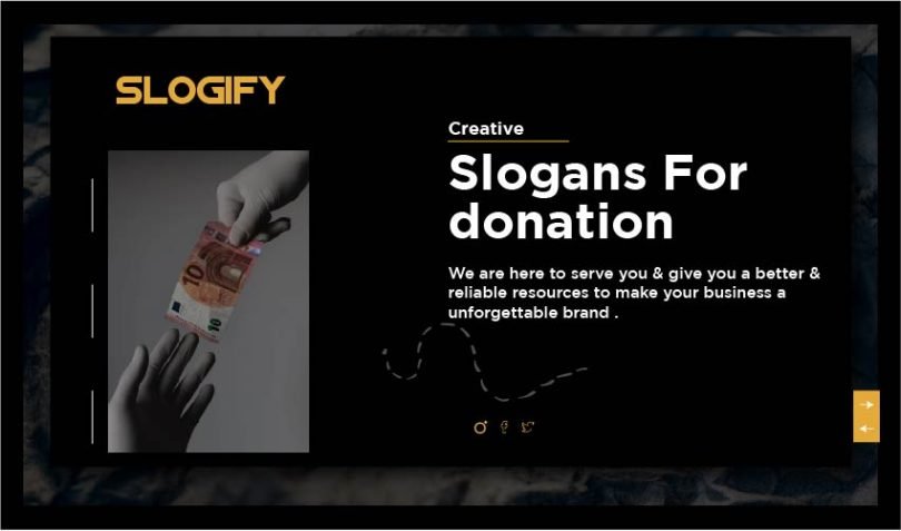 Slogan for Donation