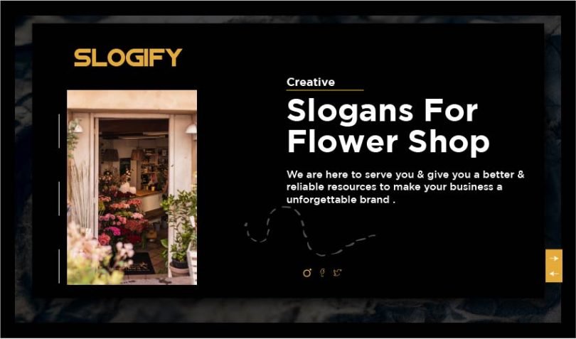 Slogan for Flower Shop