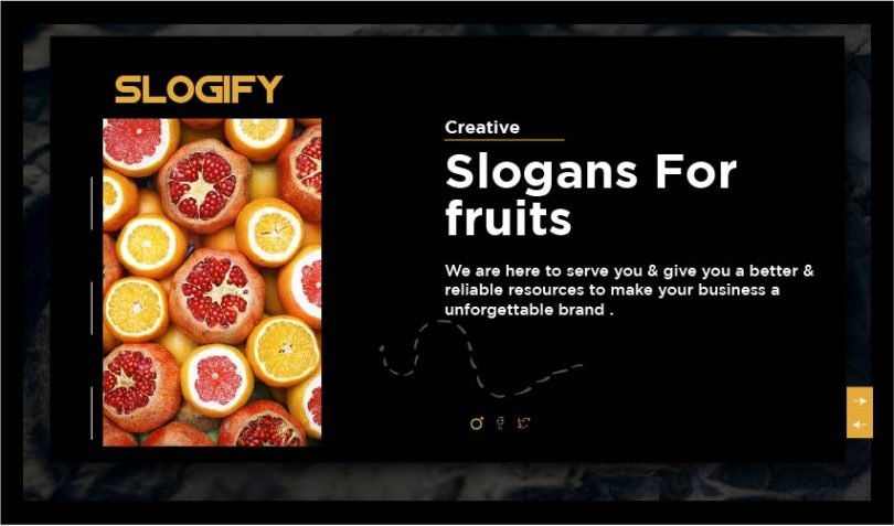 Slogan for Fruits