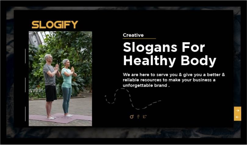 Slogan for Healthy Body