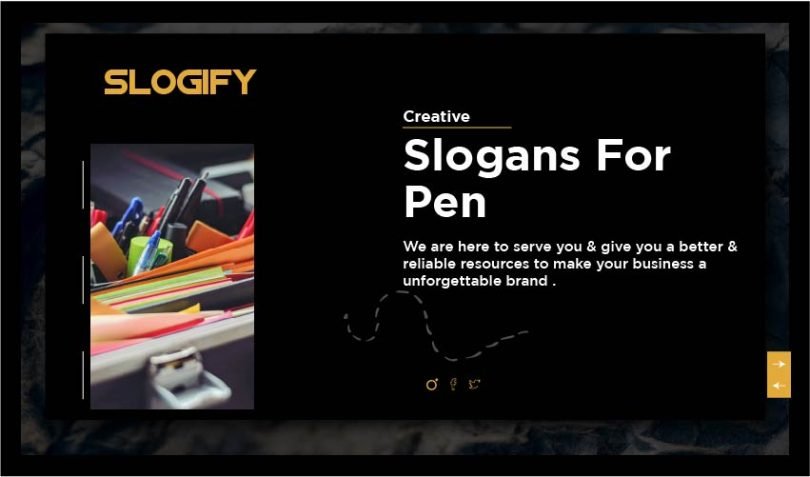 Slogan for Pen