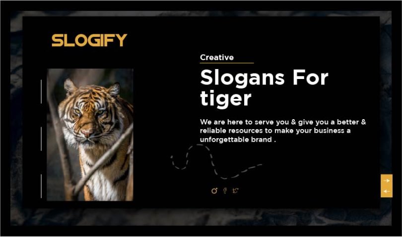 Slogan for Tiger