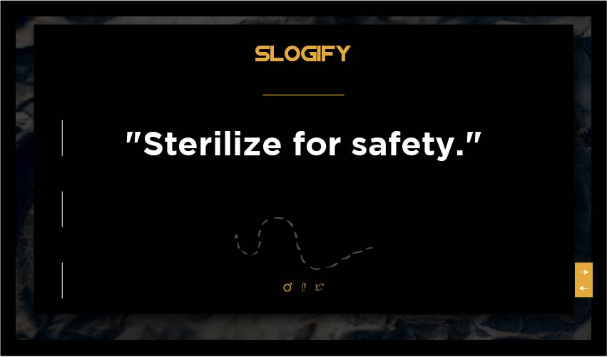 Slogan on proper cleaning and sanitizing kitchen tools