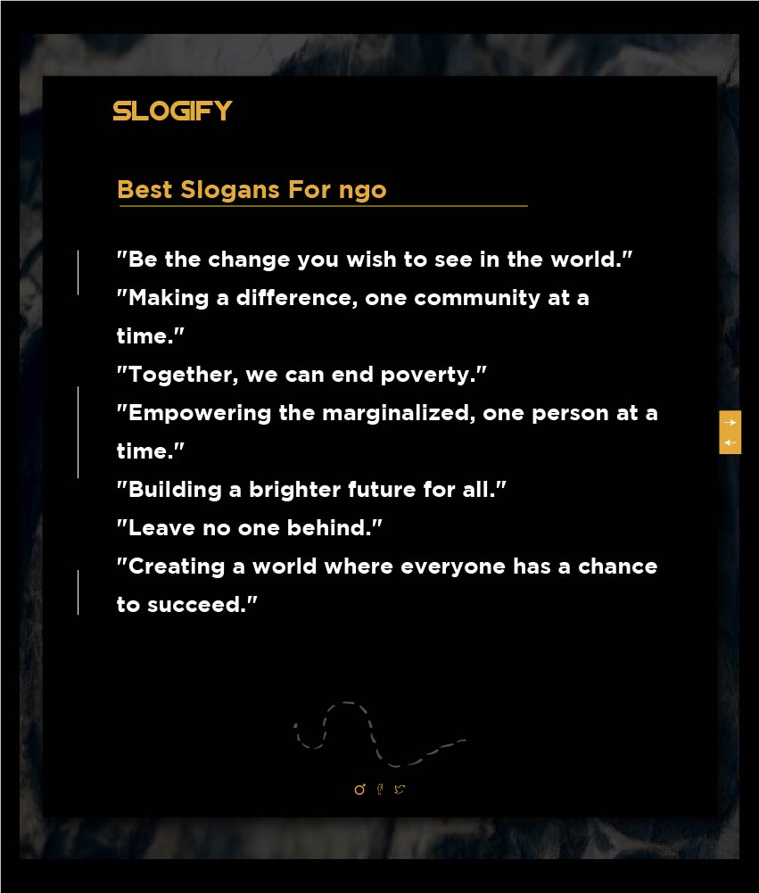 best slogans for Ngo