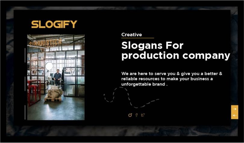 quality slogan for production company