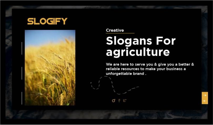 slogan for agriculture