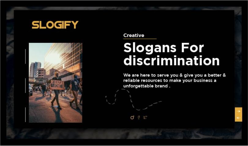 slogan for discrimination