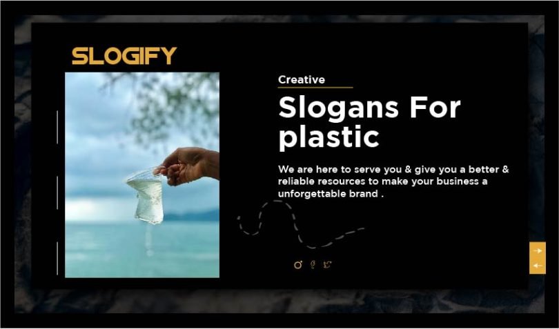 slogan for plastic