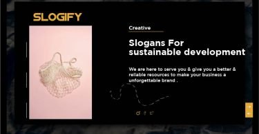 slogan for sustainable development