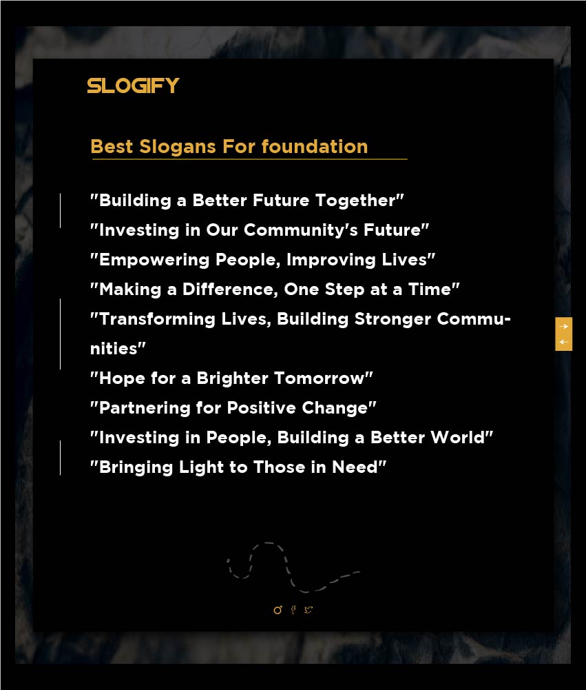 Charity foundation slogans