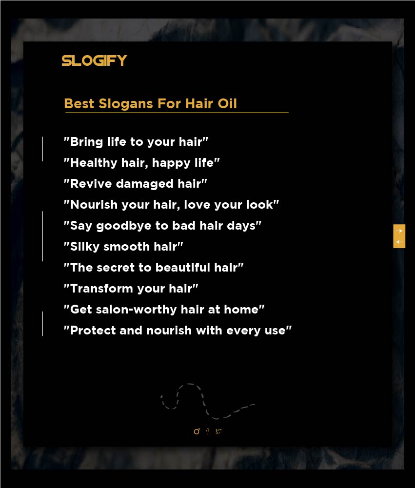 Hair oil advertisement slogans