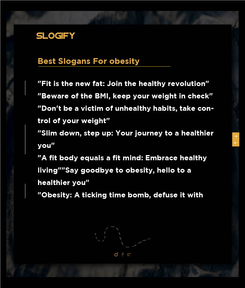 Obesity taglines