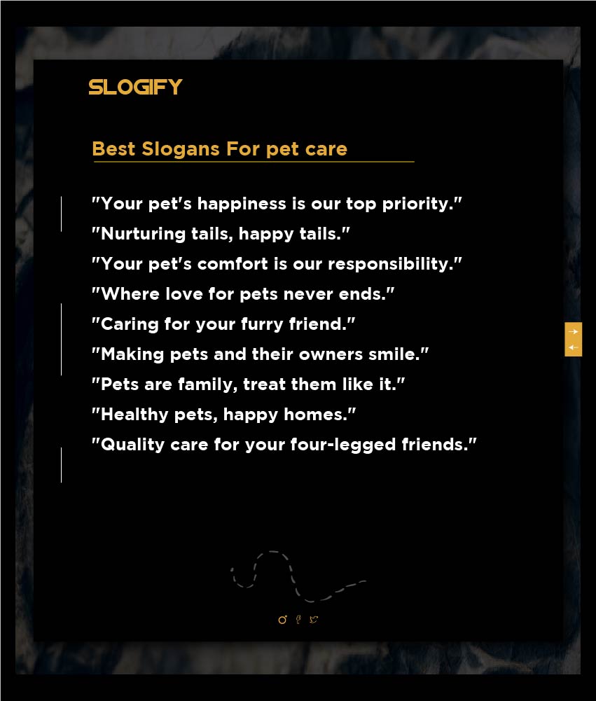 Pet care slogans ideas