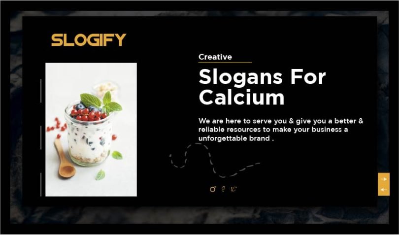 Slogan for Calcium