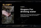 Slogan for Drinking Water