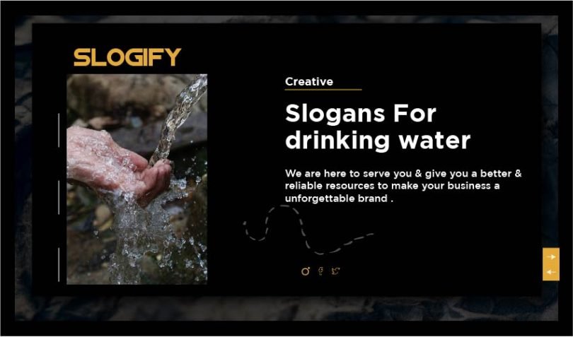 Slogan for Drinking Water