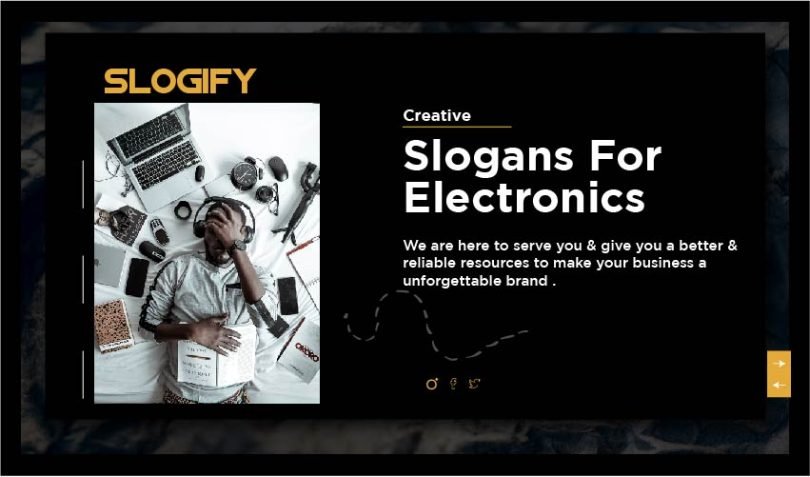 Slogan for Electronics