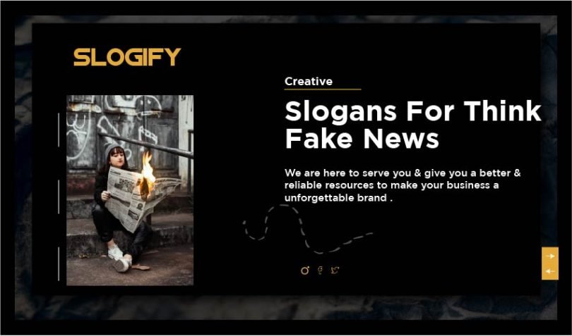 Slogan for Fake News