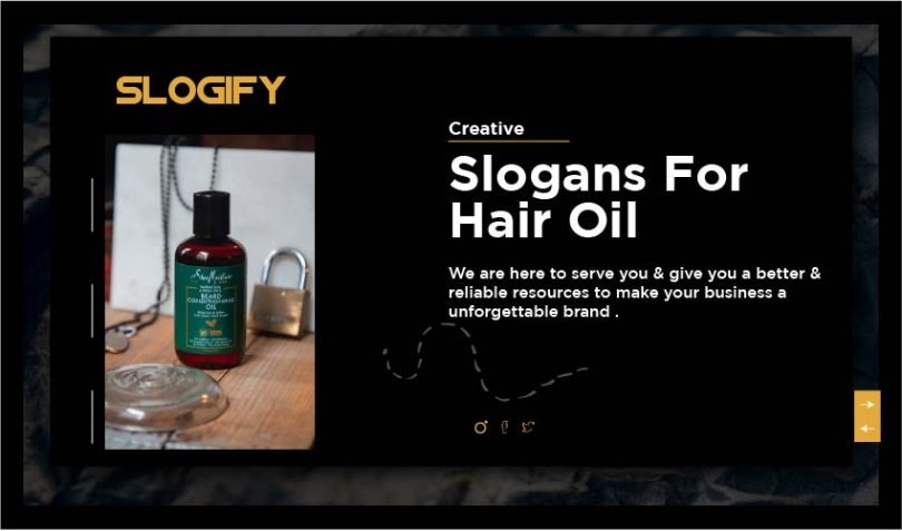 Slogan for Hair Oil