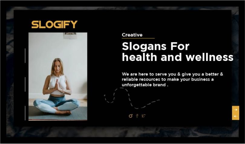 Slogan for Health and Wellness