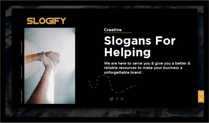 Slogan for Helping