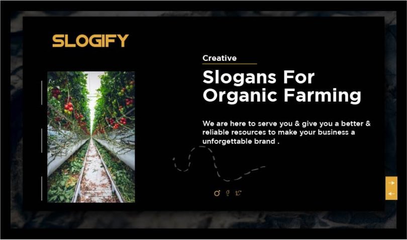 Slogan for Organic Farming