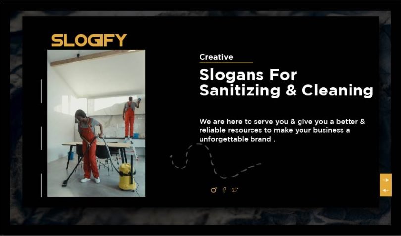 Slogan for Sanitizing and Cleaning