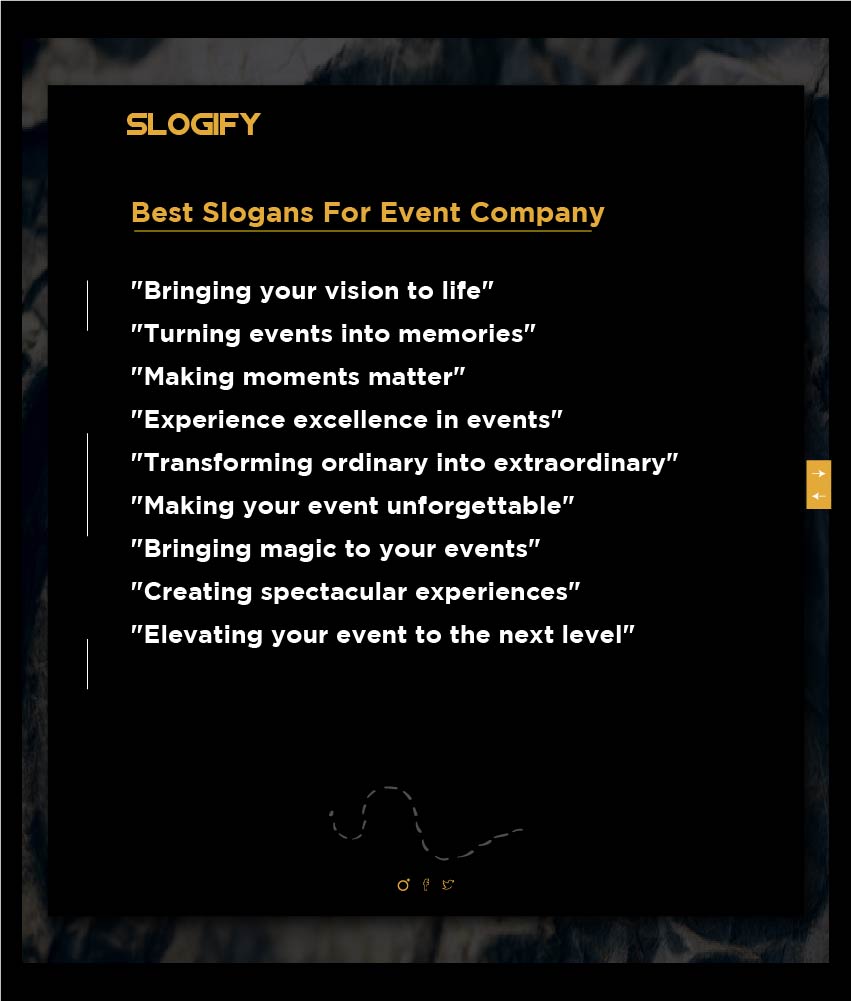 Slogan for event management company