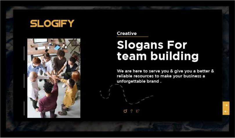 Slogan for team building