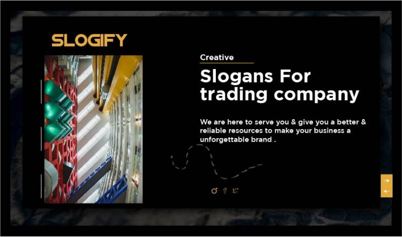 Slogan for trading company