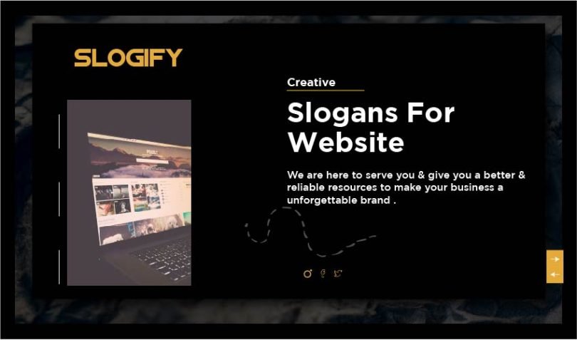 Slogan for website