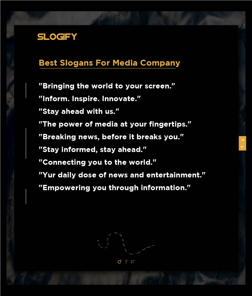 media company taglines