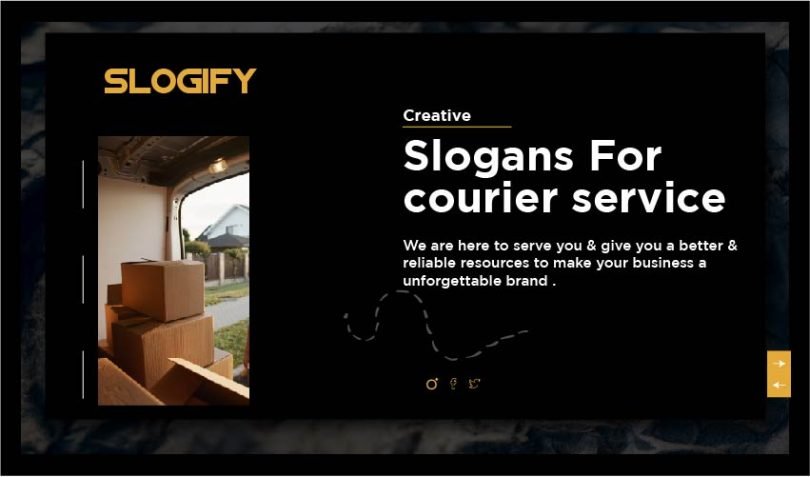slogan for courier service