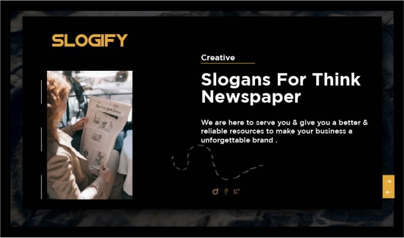 slogan for newspaper