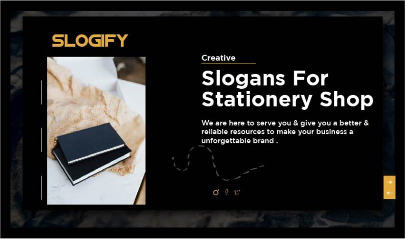 slogan for stationery shop