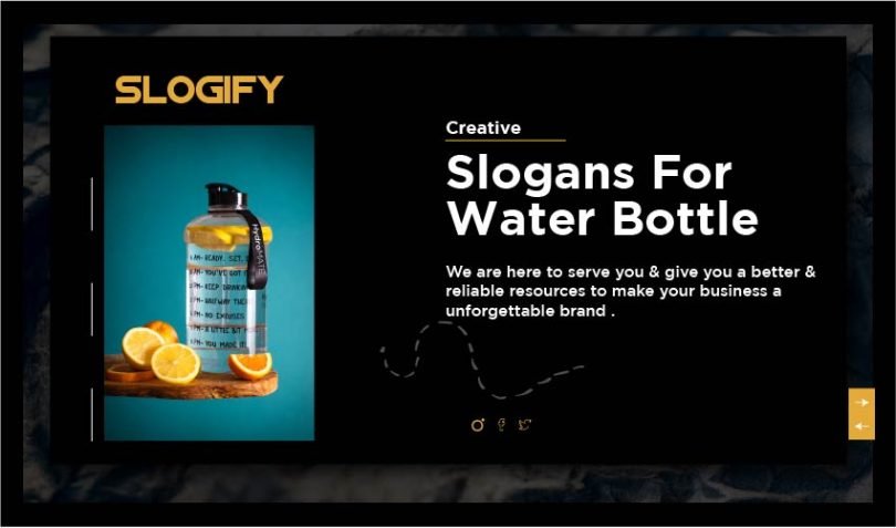 slogan for water bottle